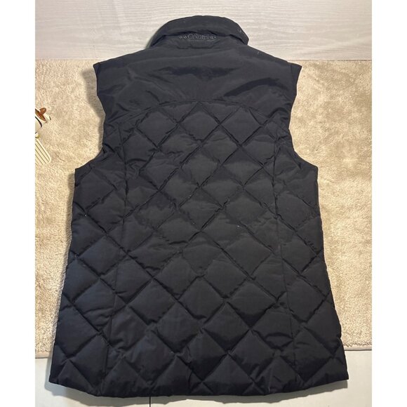 Columbia Vest Womens Black Quilted Down & Feather Insulated Size Sm Full Zip - Picture 4 of 8